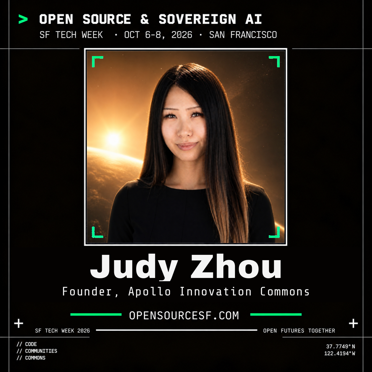 Judy Zhou speaker card