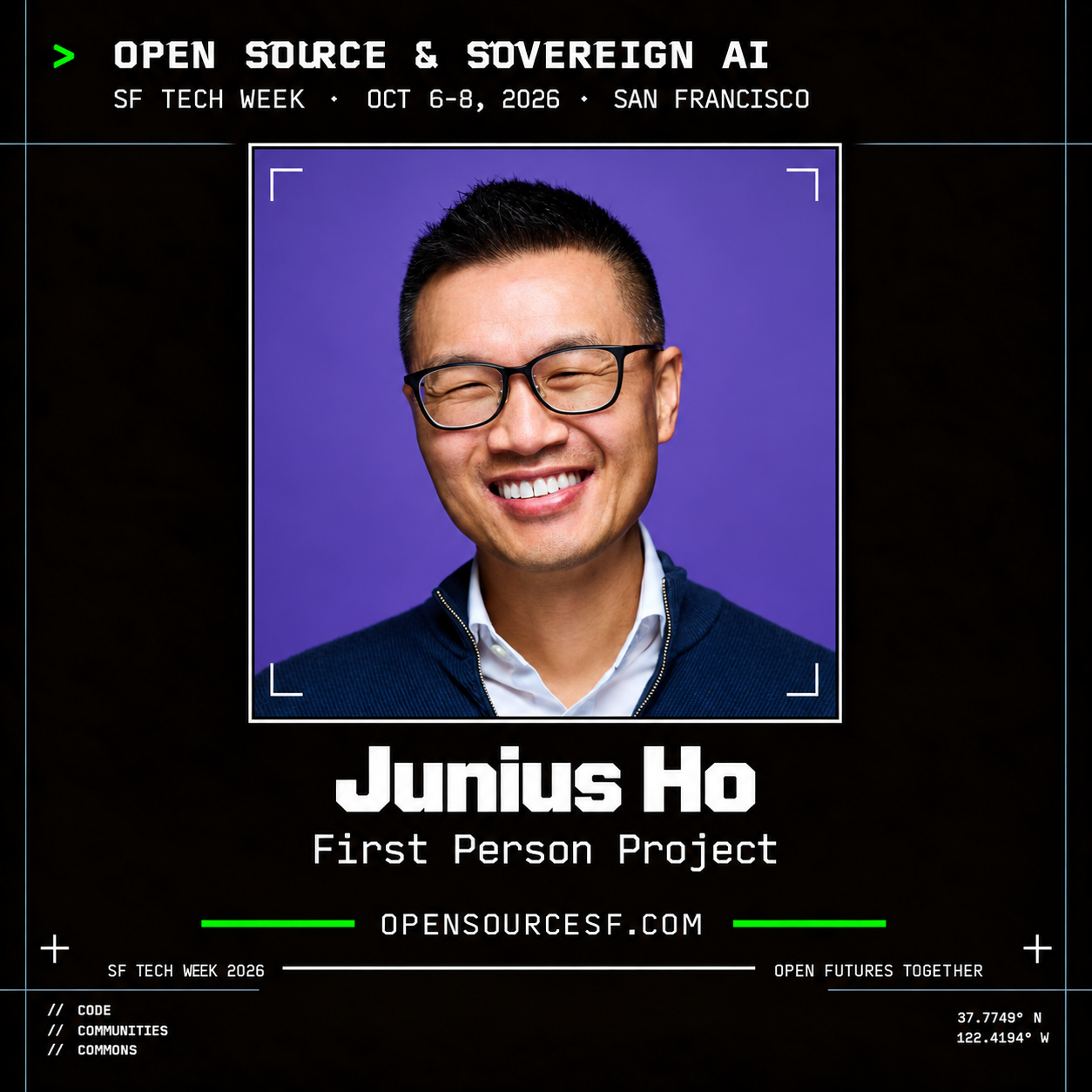 Junius Ho speaker card