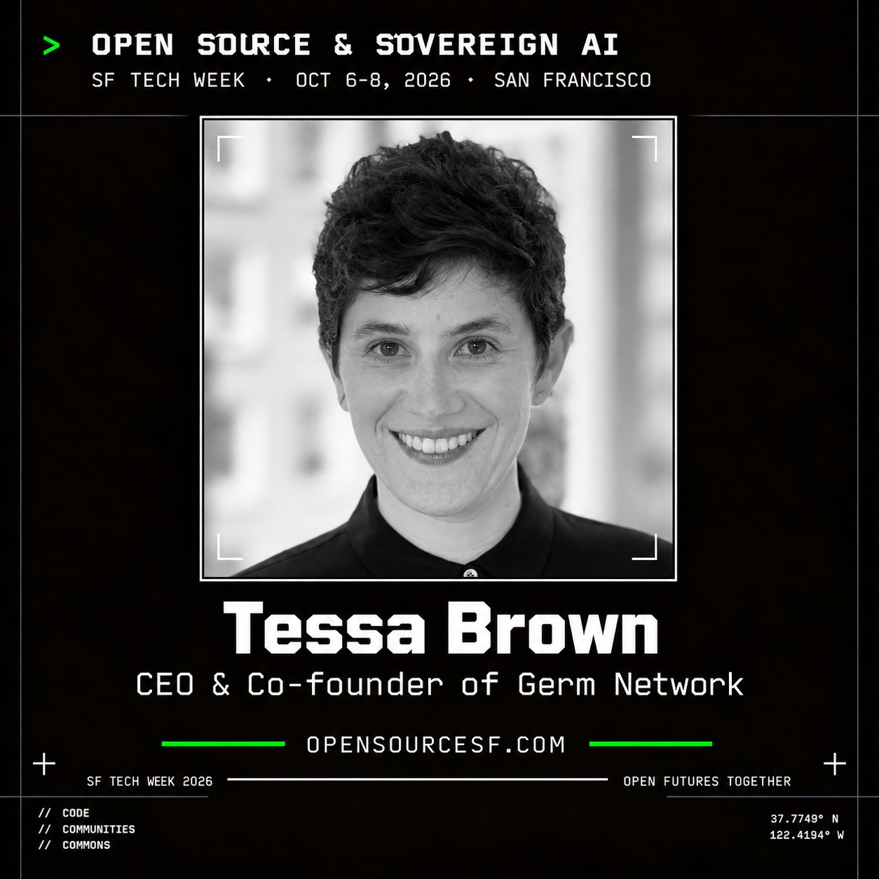 Tessa Brown speaker card
