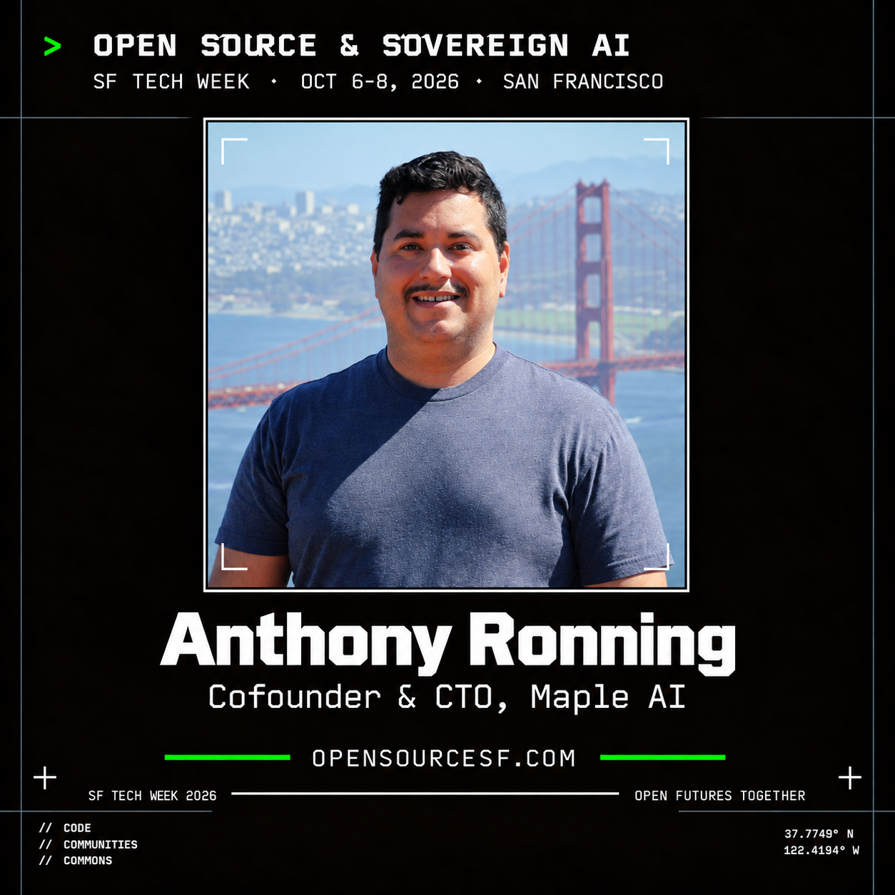 Anthony Ronning speaker card