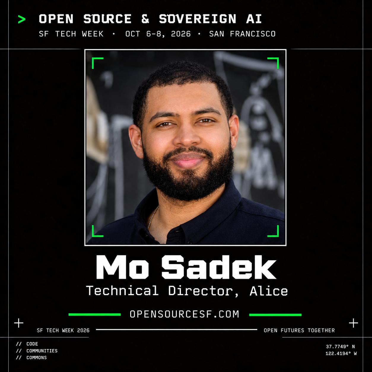 Mo Sadek speaker card