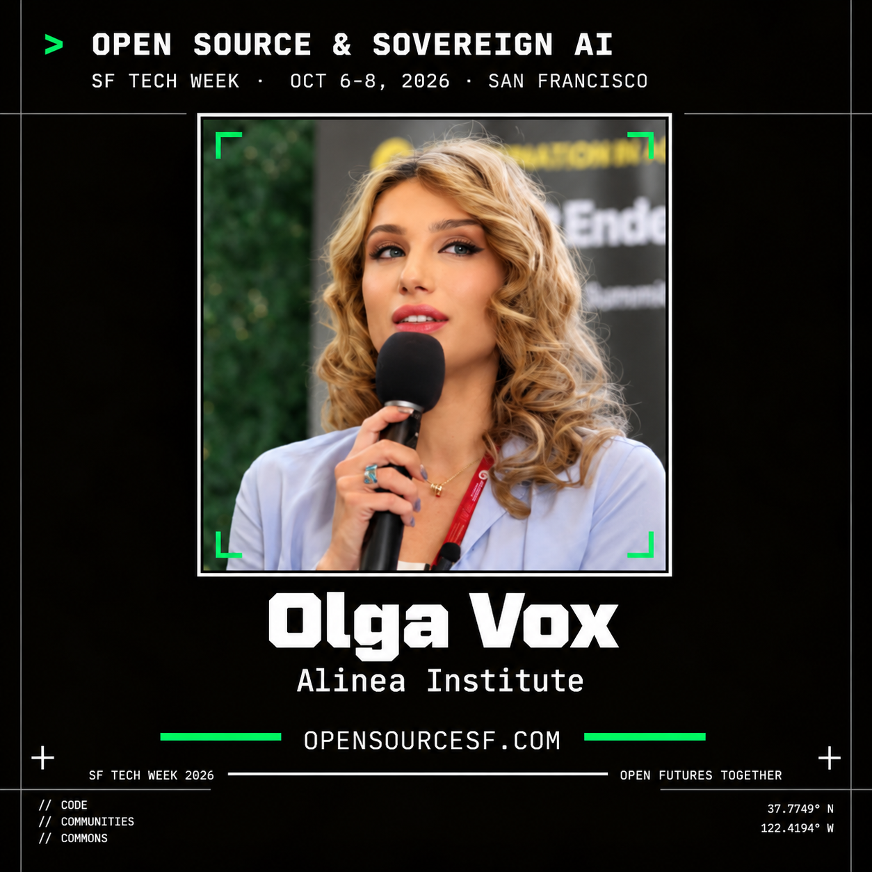 Olga Vox speaker card
