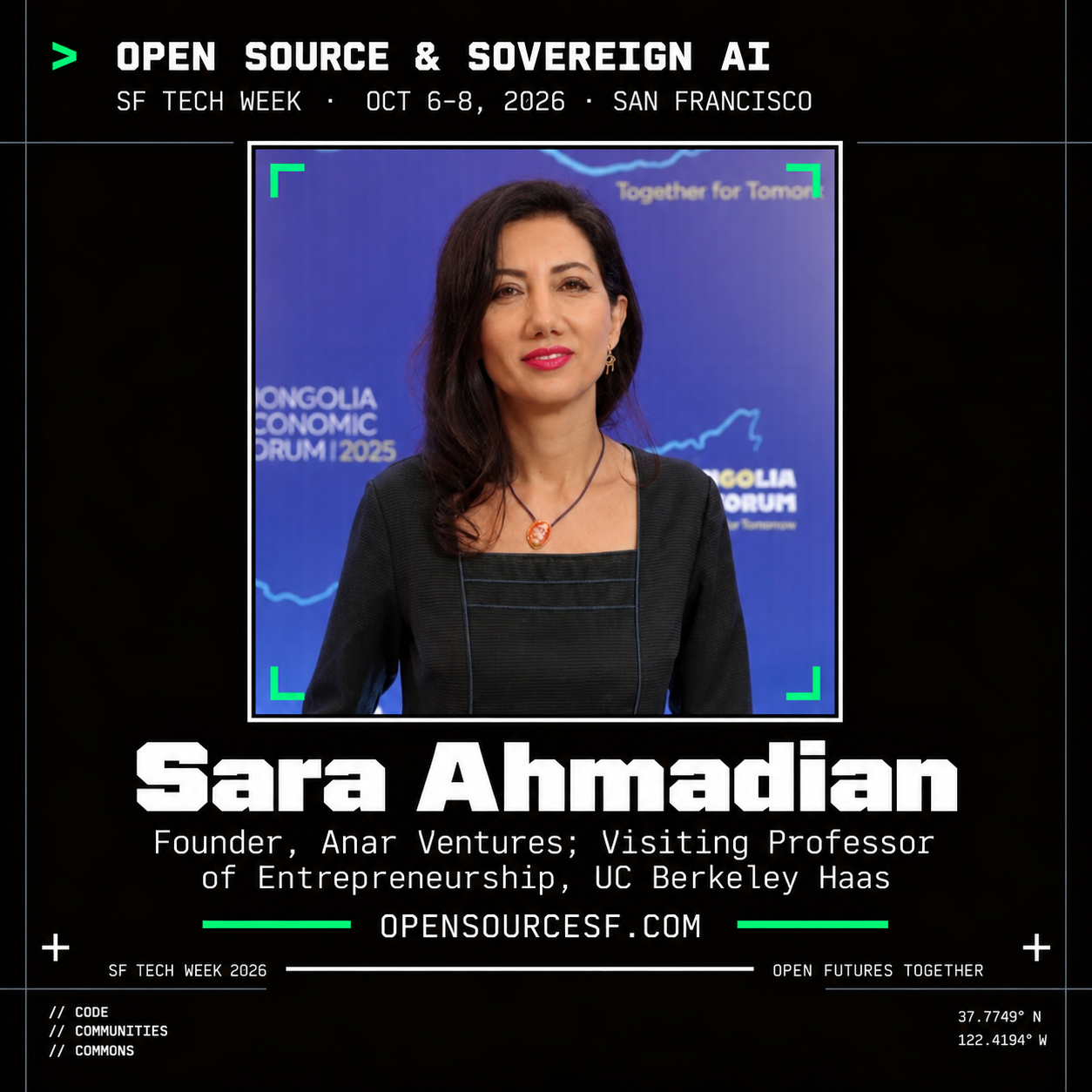 Sara Ahmadian speaker card
